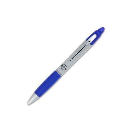 Zebra Pen Zebra Z-Grip Max Retractable Pen, 1.0mm, Silver Barrel, Blue Ink, Dozen 22420